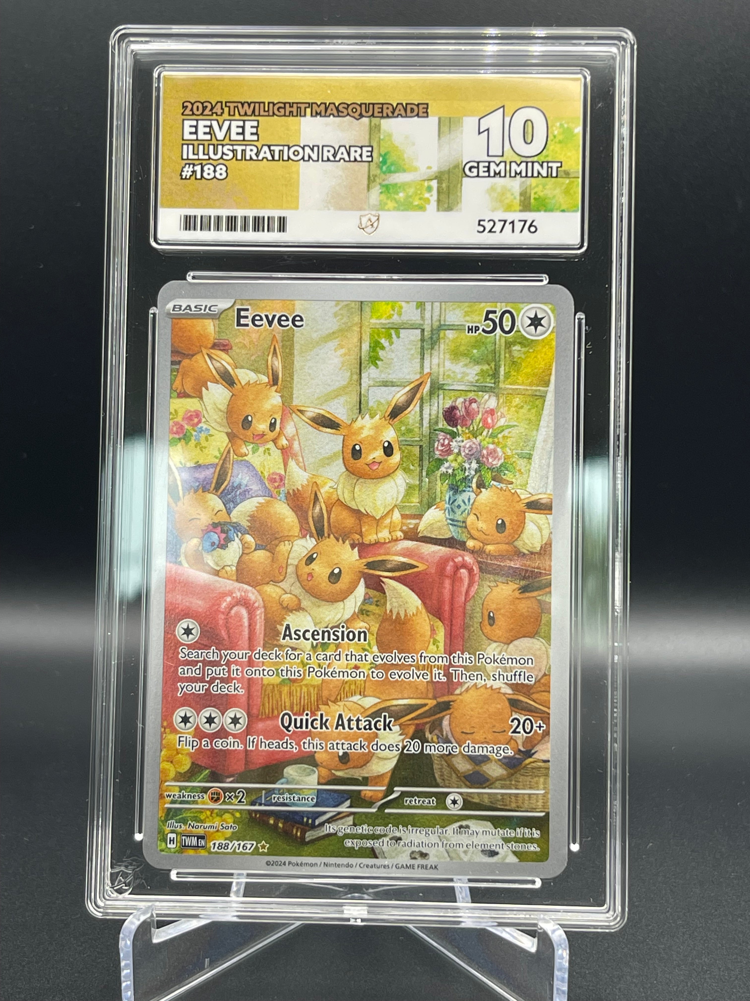 Ace Graded 10 Gem Mint Eevee 188/167 – Card Vault TCG