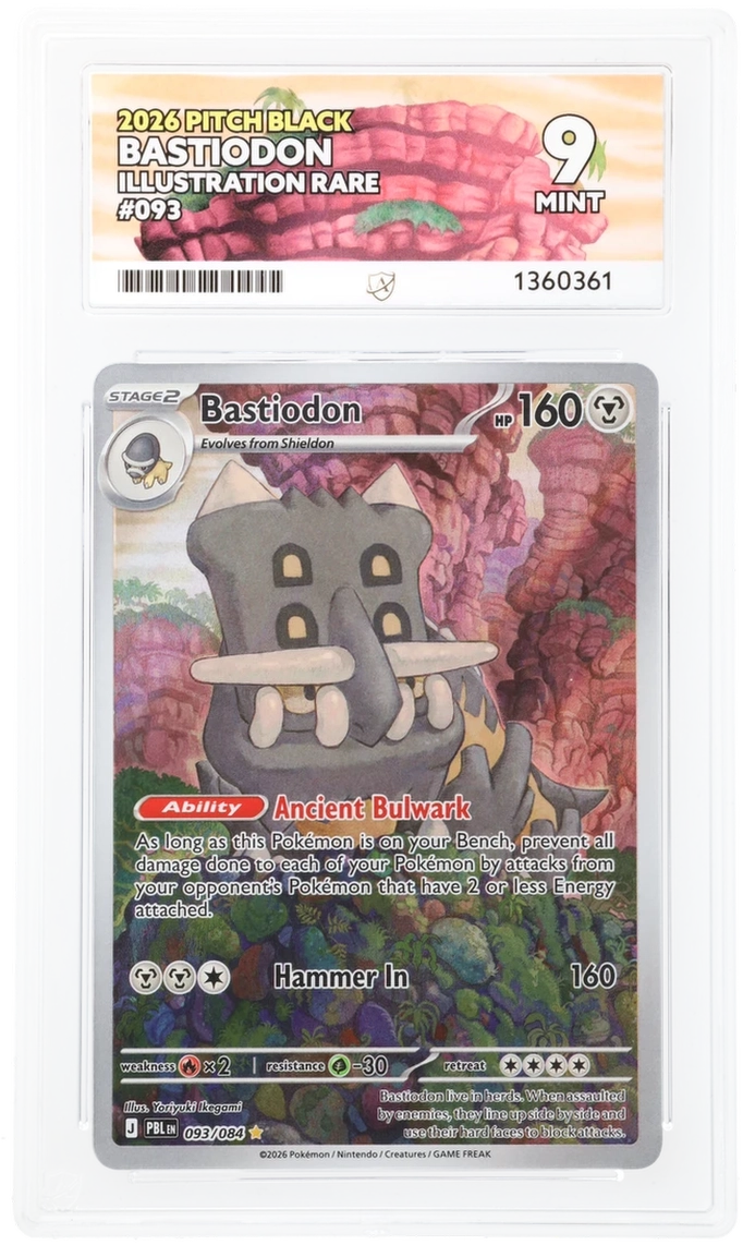 ACE GRADED 9 MINT Bastiodon 093/084 Pitch Black Pokemon