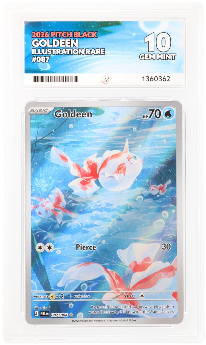 ACE GRADED 10 GEM MINT Pokémon Goldeen 087/084 Pitch Black IR