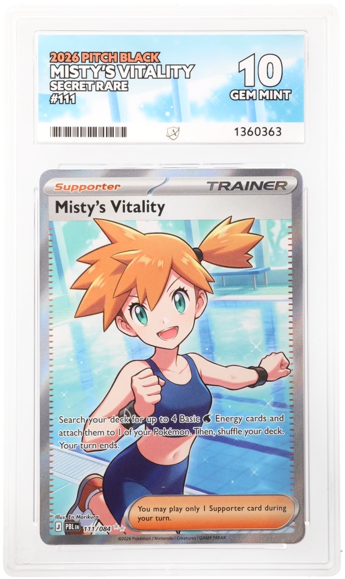 ACE GRADING 10 GEM MINT Misty's Vitality 11/084 Pitch Black