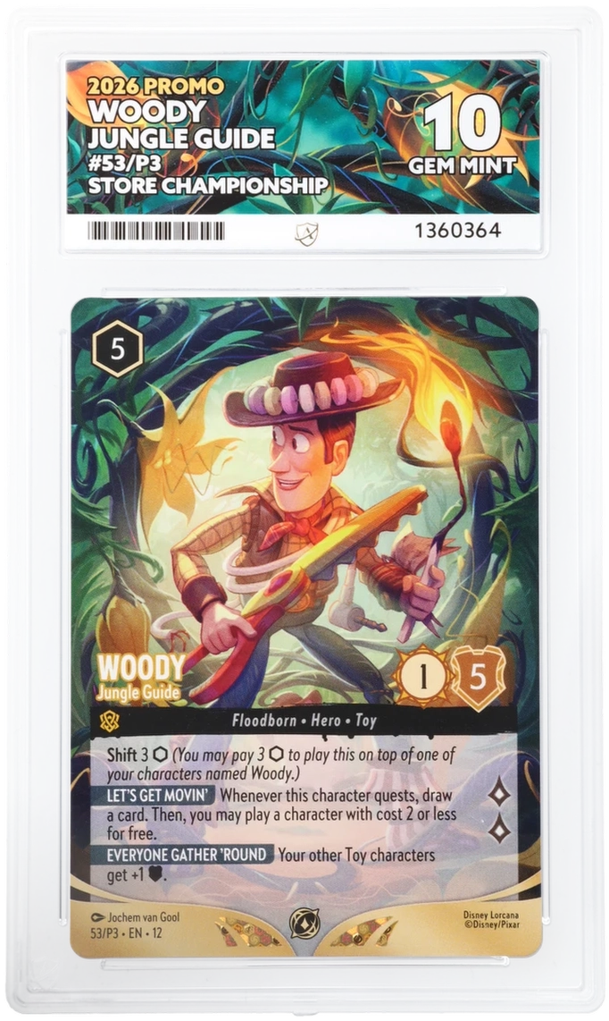 Ace Graded 10 Gem Mint Woody Jungle Guide 53/P3-EN-12 Store Championship