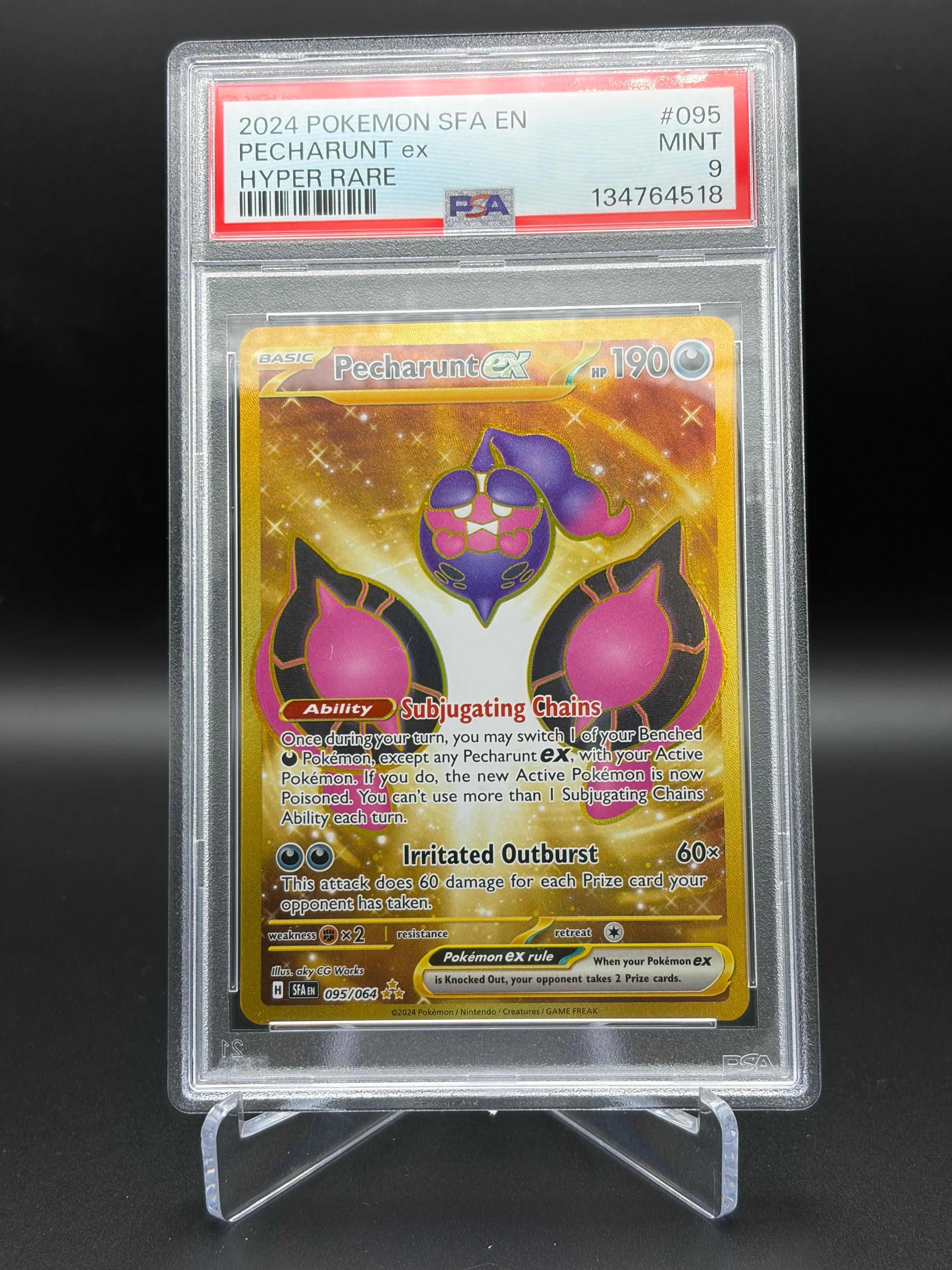 PSA 9 MINT Pecharunt EX 095/064 PSA Pokemon Shrouded Fable