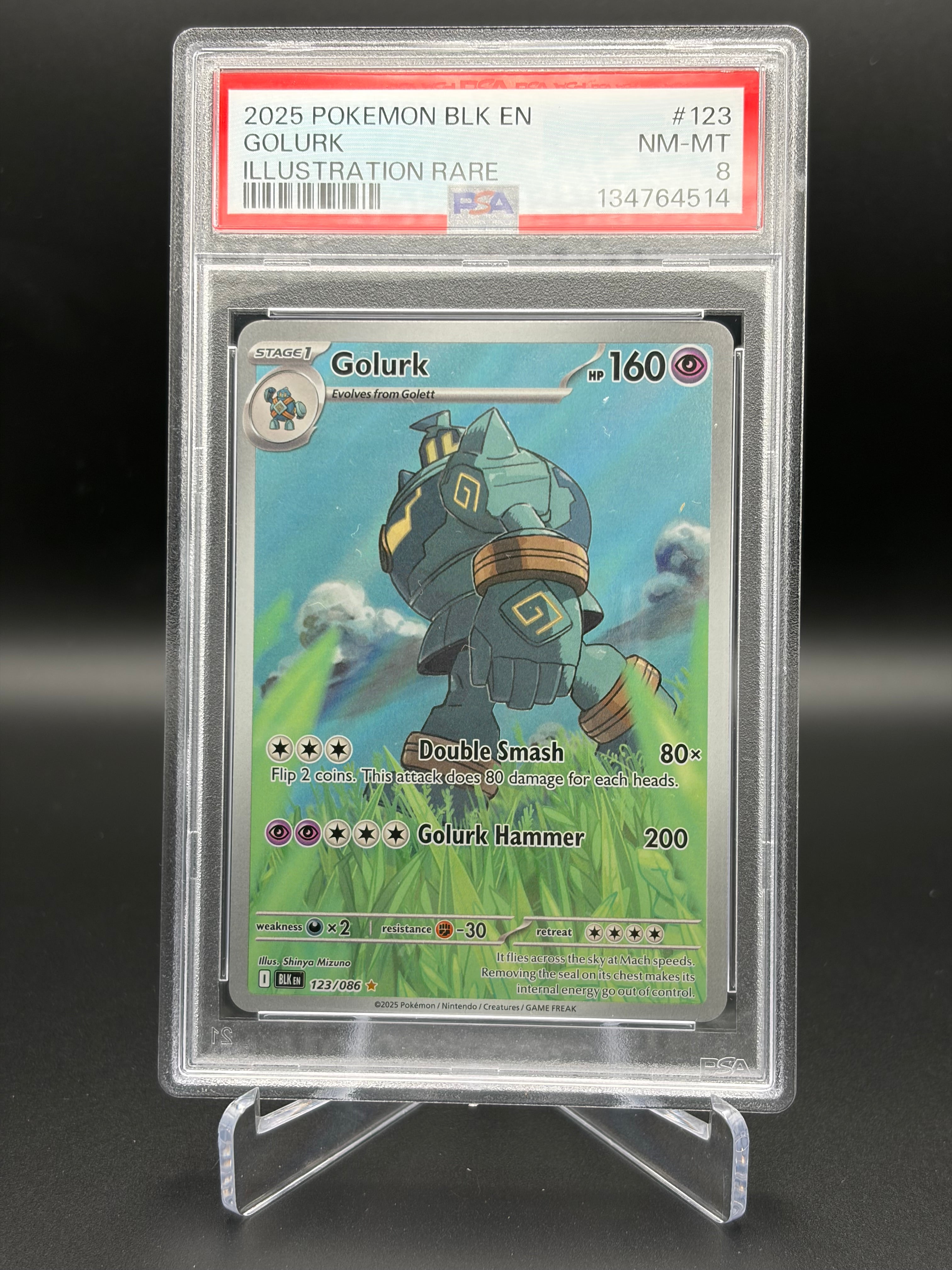 PSA 8 Near Mint-Mint Golurk 123/086 card Pokemon