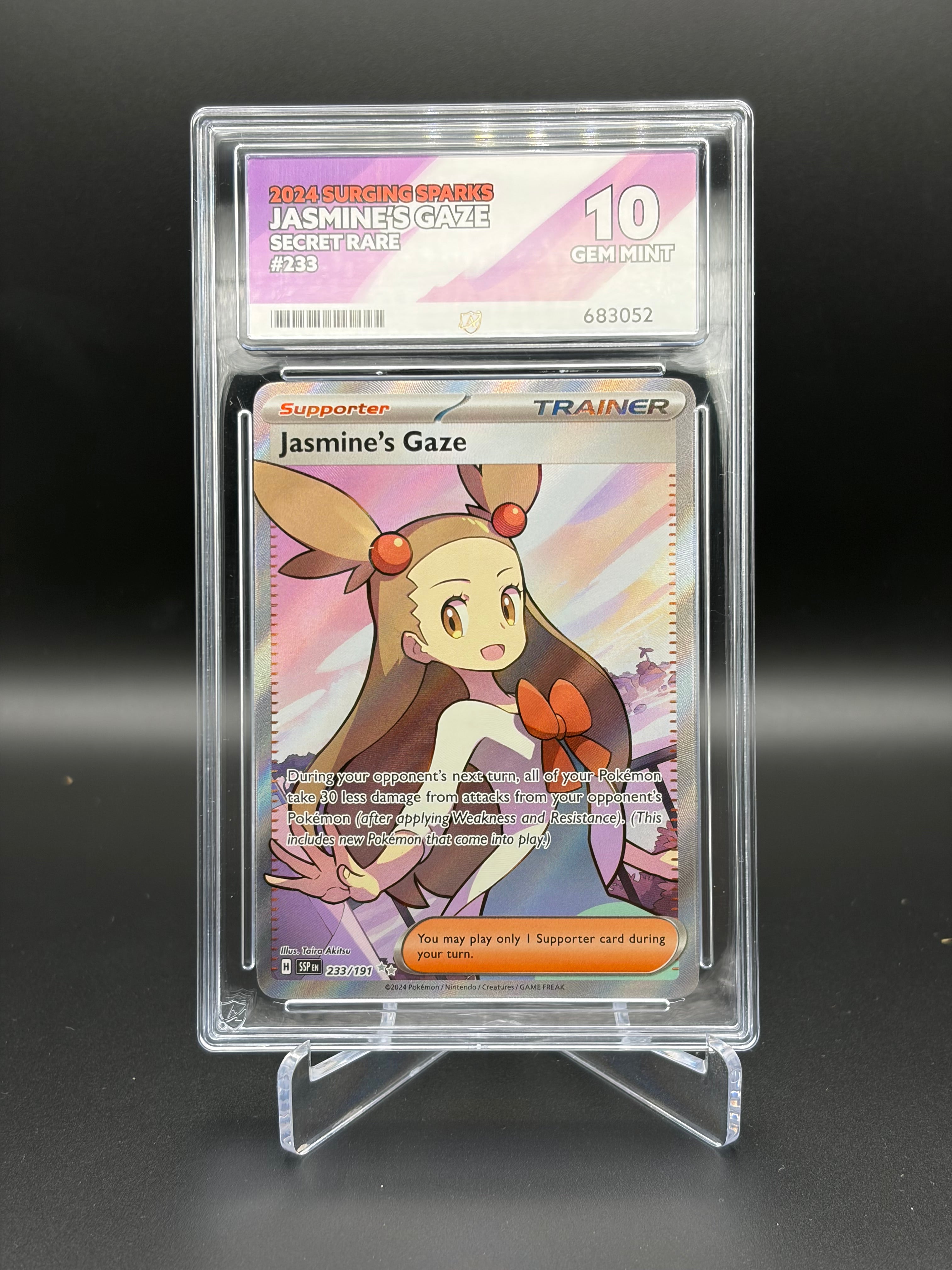 ACE GRADED 10 GEM MINT Pokémon Surging Sparks Jasmines Gaze 233/191