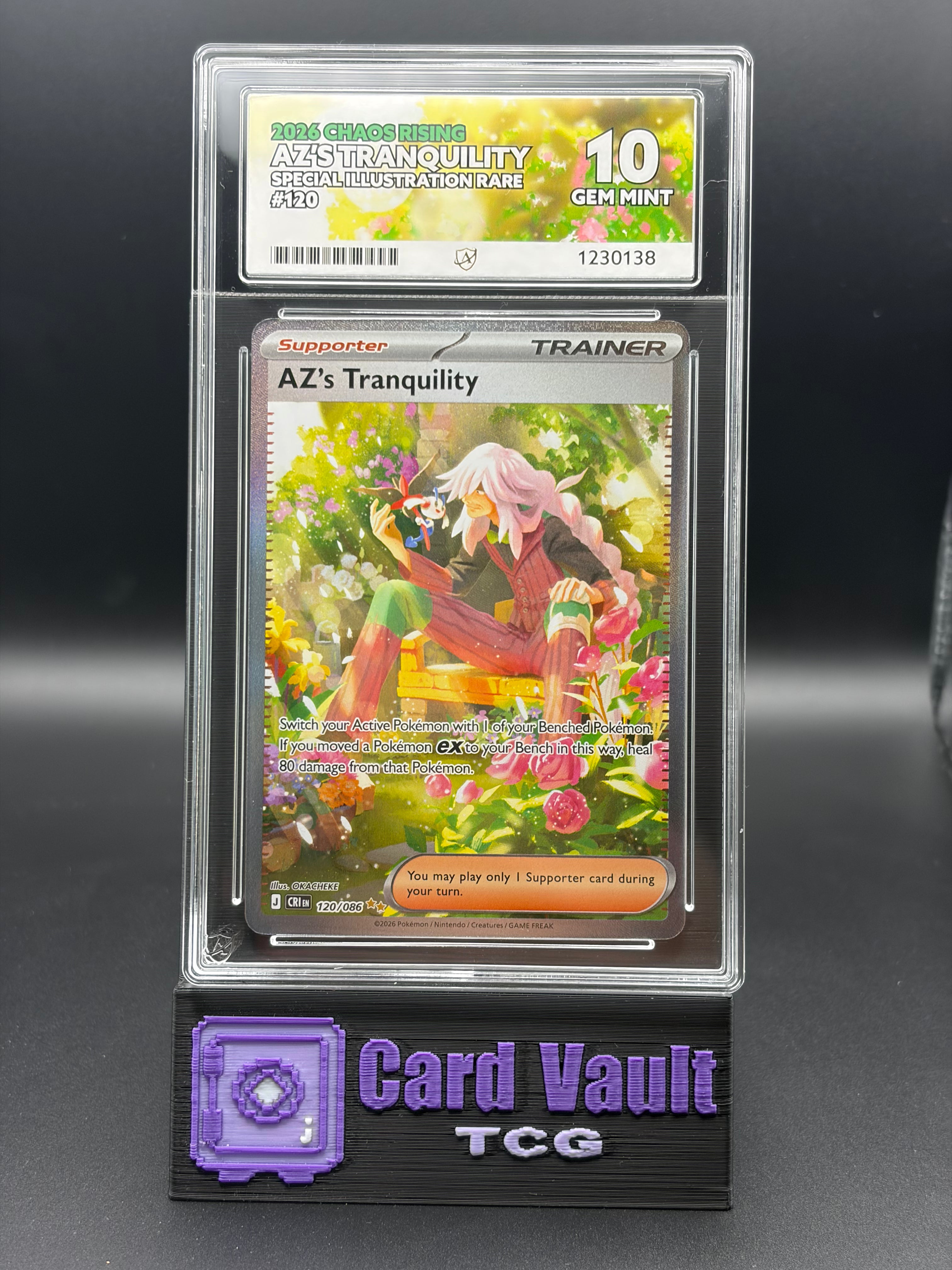 ACE GRADED 10 GEM MINT AZ's Tranquility SIR 120/086