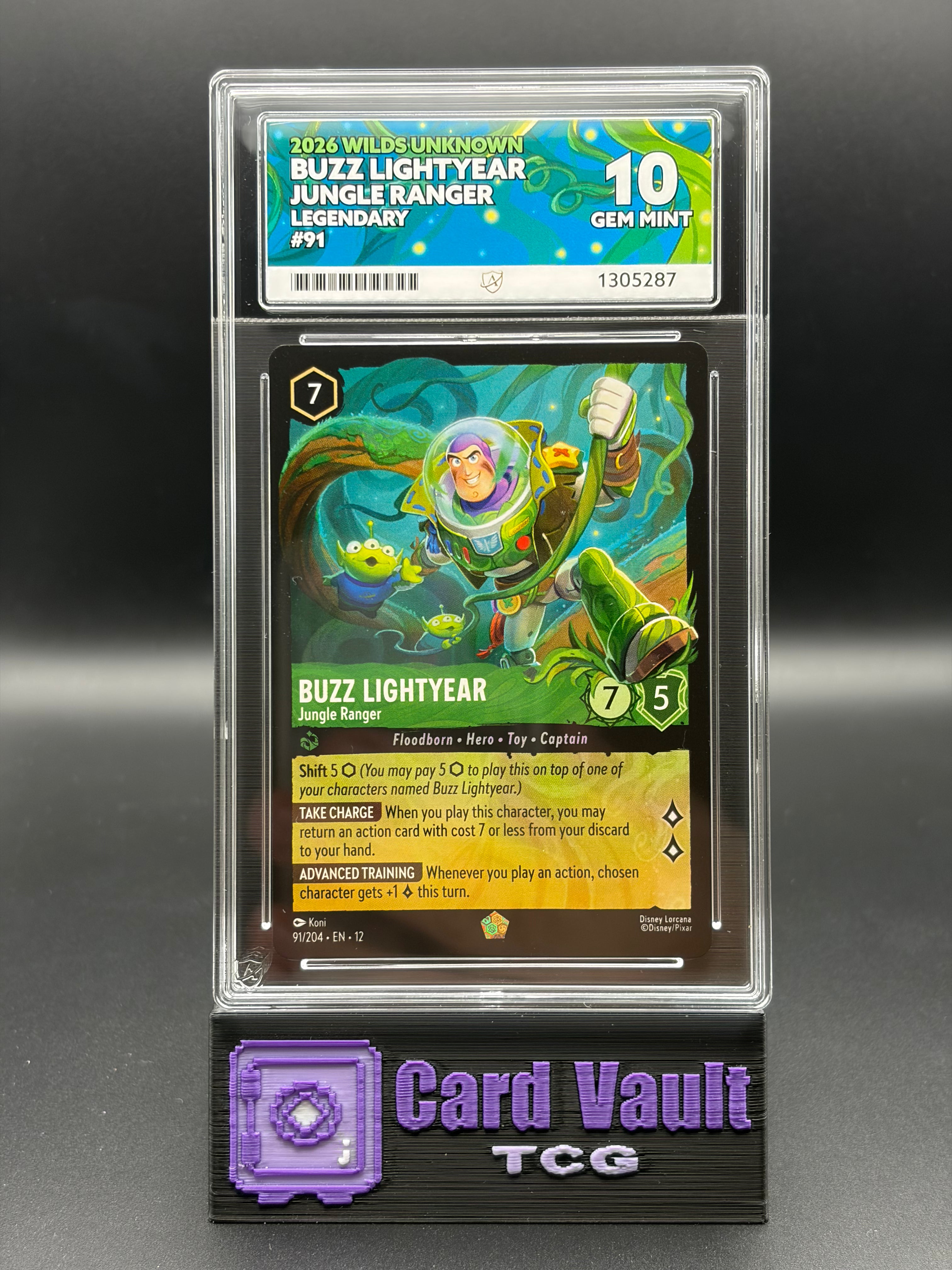 ACE Grading 10 GEM MINT Buzz Lightyear Wilds Unknown 91/204 Legendary