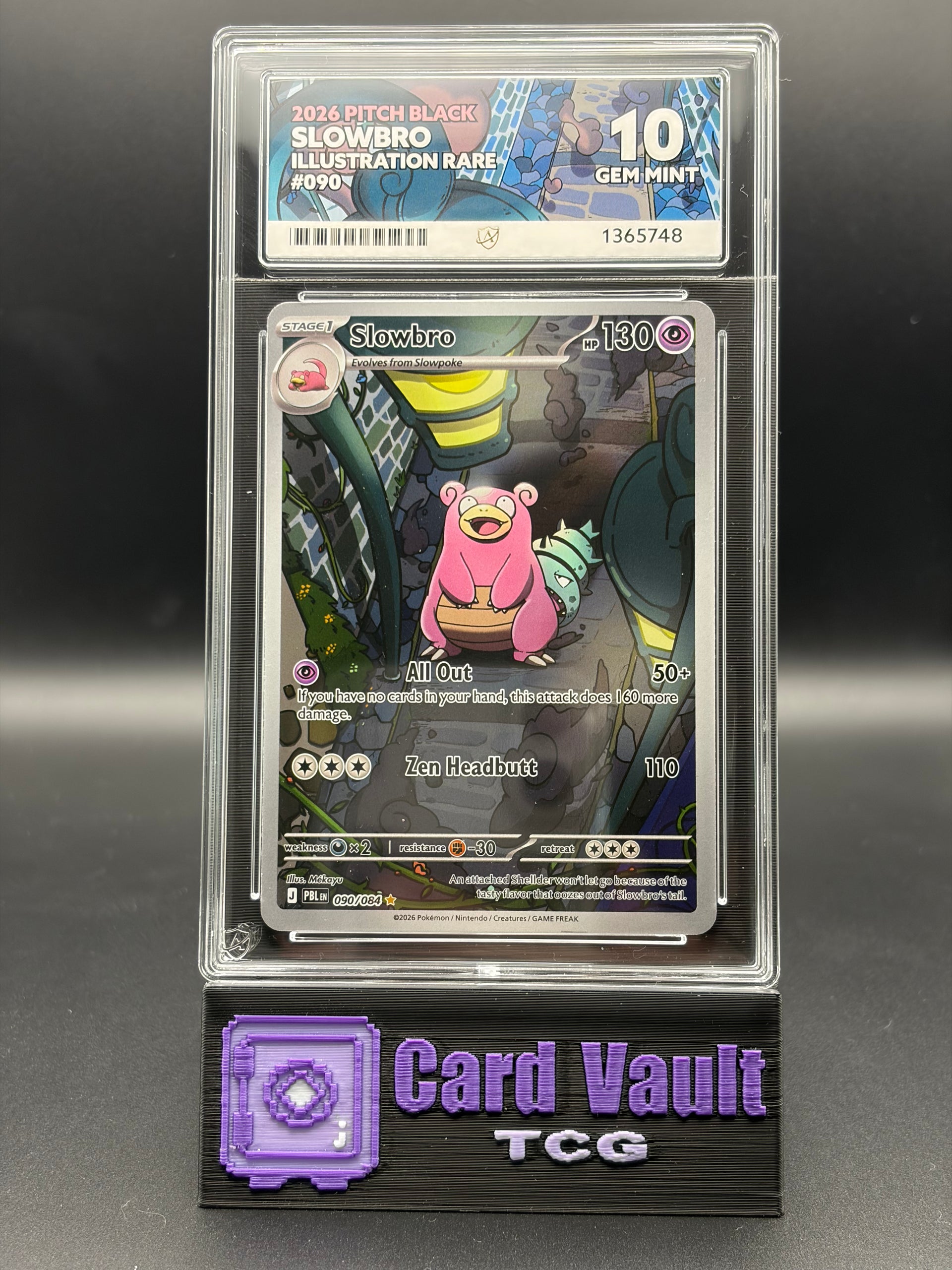 ACE Grading 10 Gem Mint Perfect sub grades Slowbro 090/084 Pitch