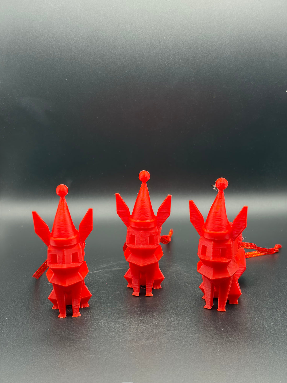 3D Printed Eevee Christmas tree decorations 3pk