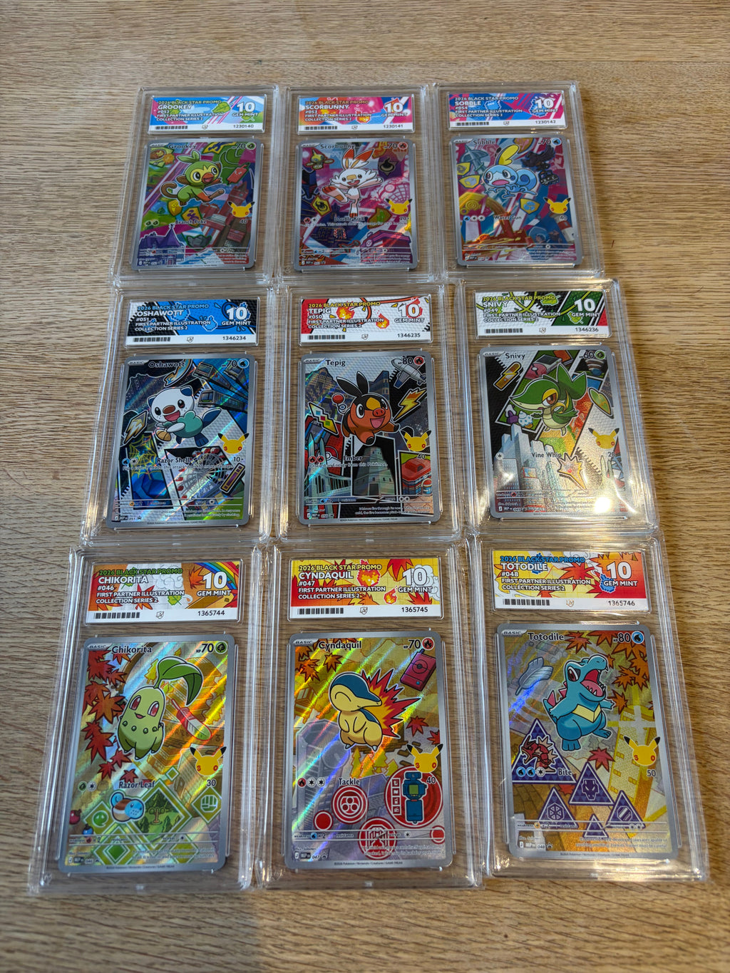 Pokémon First Partner Illustration Collection - 27 Cards all Graded Gem Mint 10