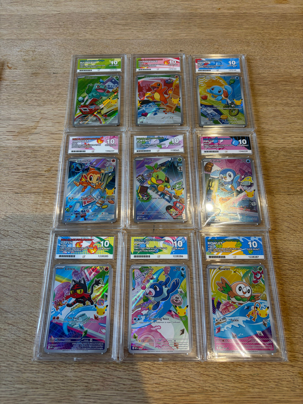 Pokémon First Partner Illustration Collection - 27 Cards all Graded Gem Mint 10