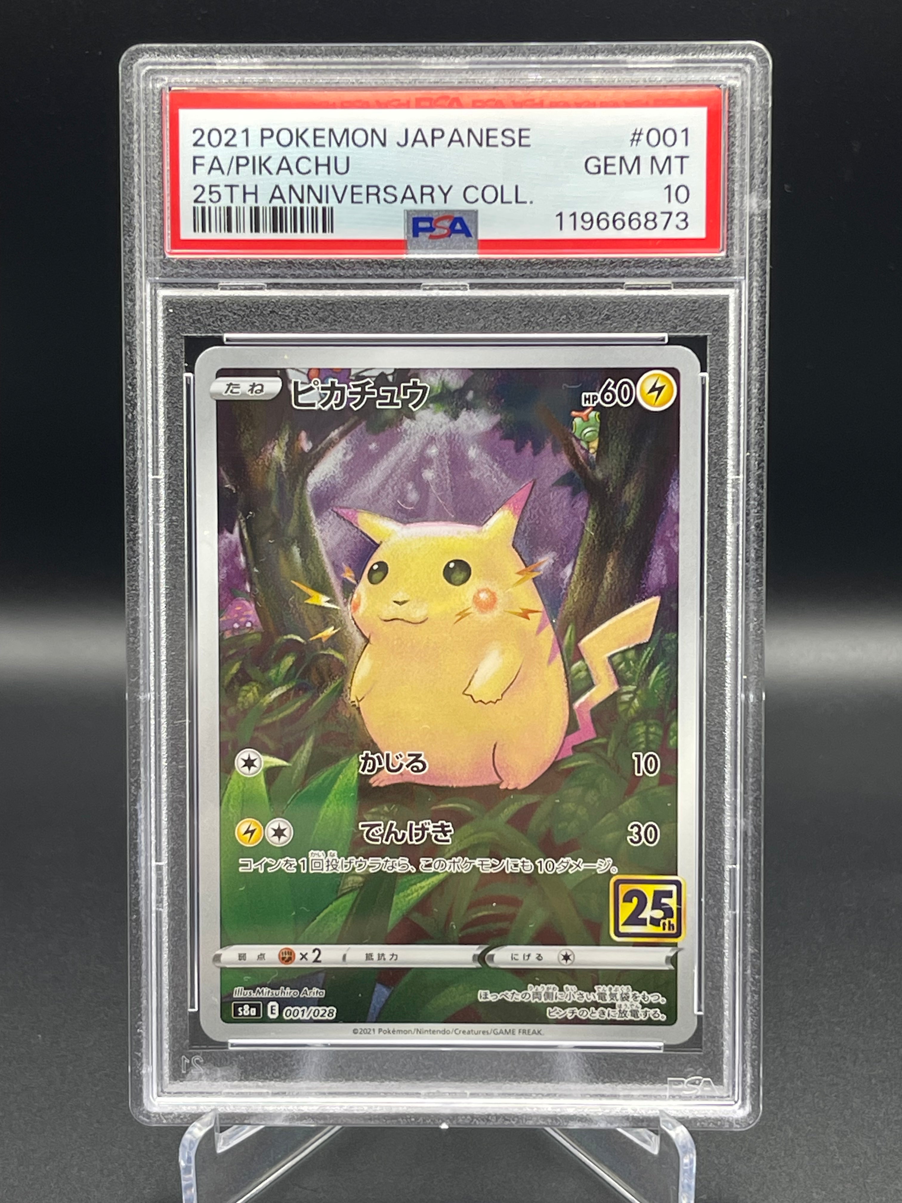 PSA 10 Gem Mint Pikachu 001/028