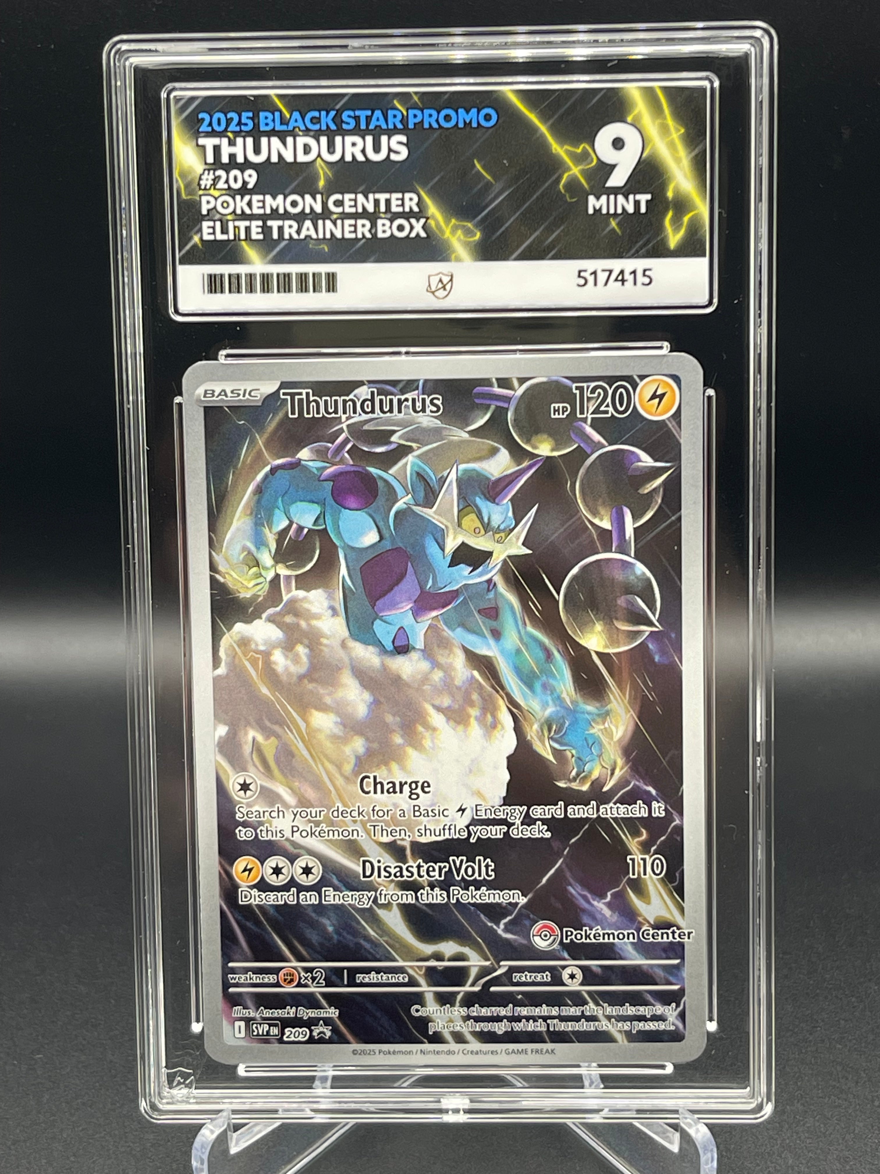 ACE GRADED 9 MINT Thundurus SVP209