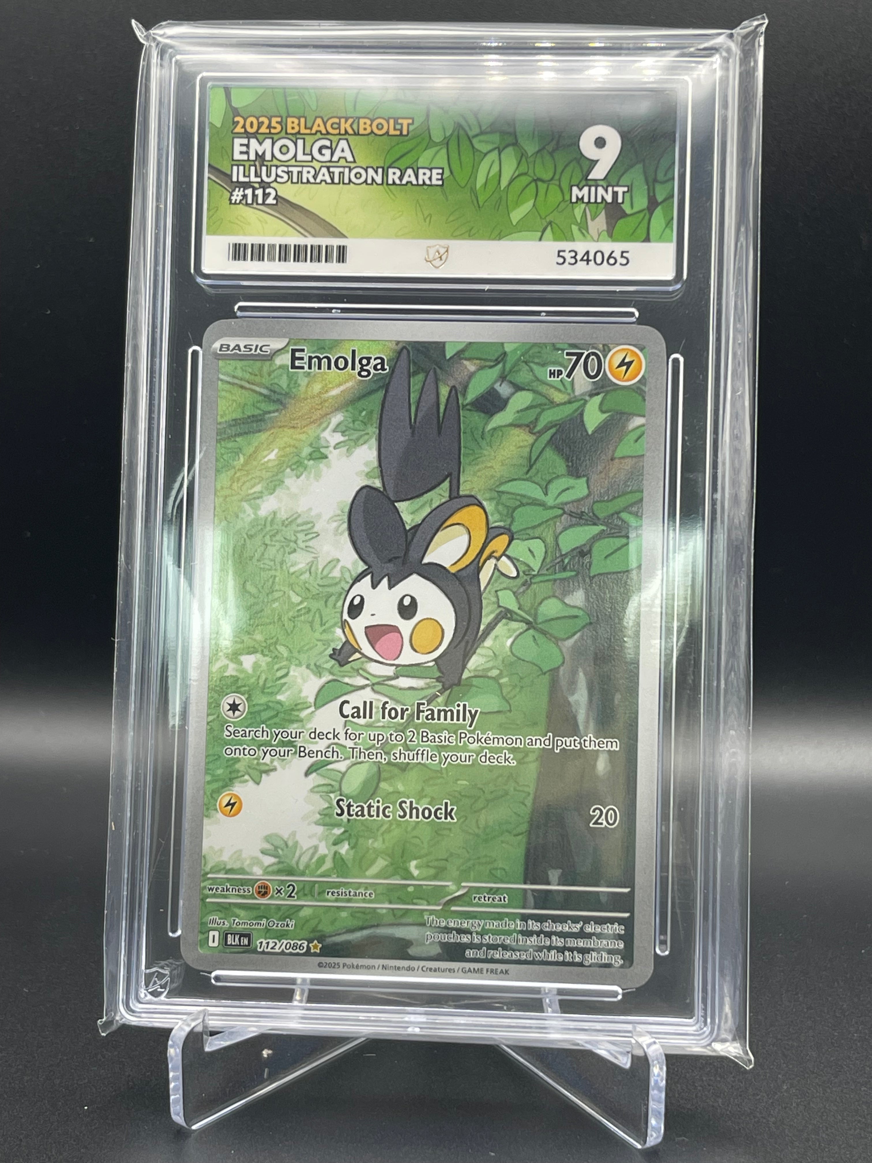 Ace Graded 9 Mint Emolga 112/086