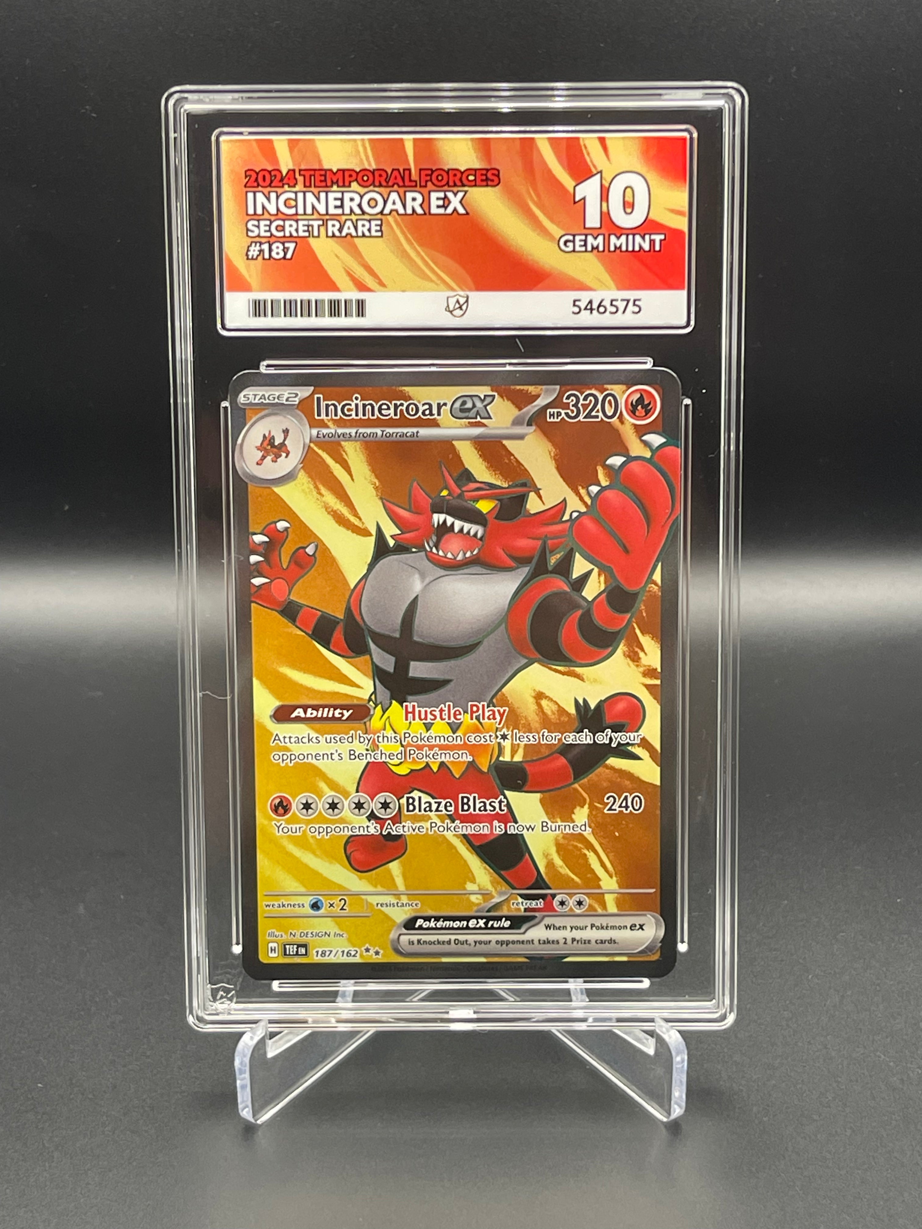 ACE GRADED 10 GEM MINT Incineroar 187/162