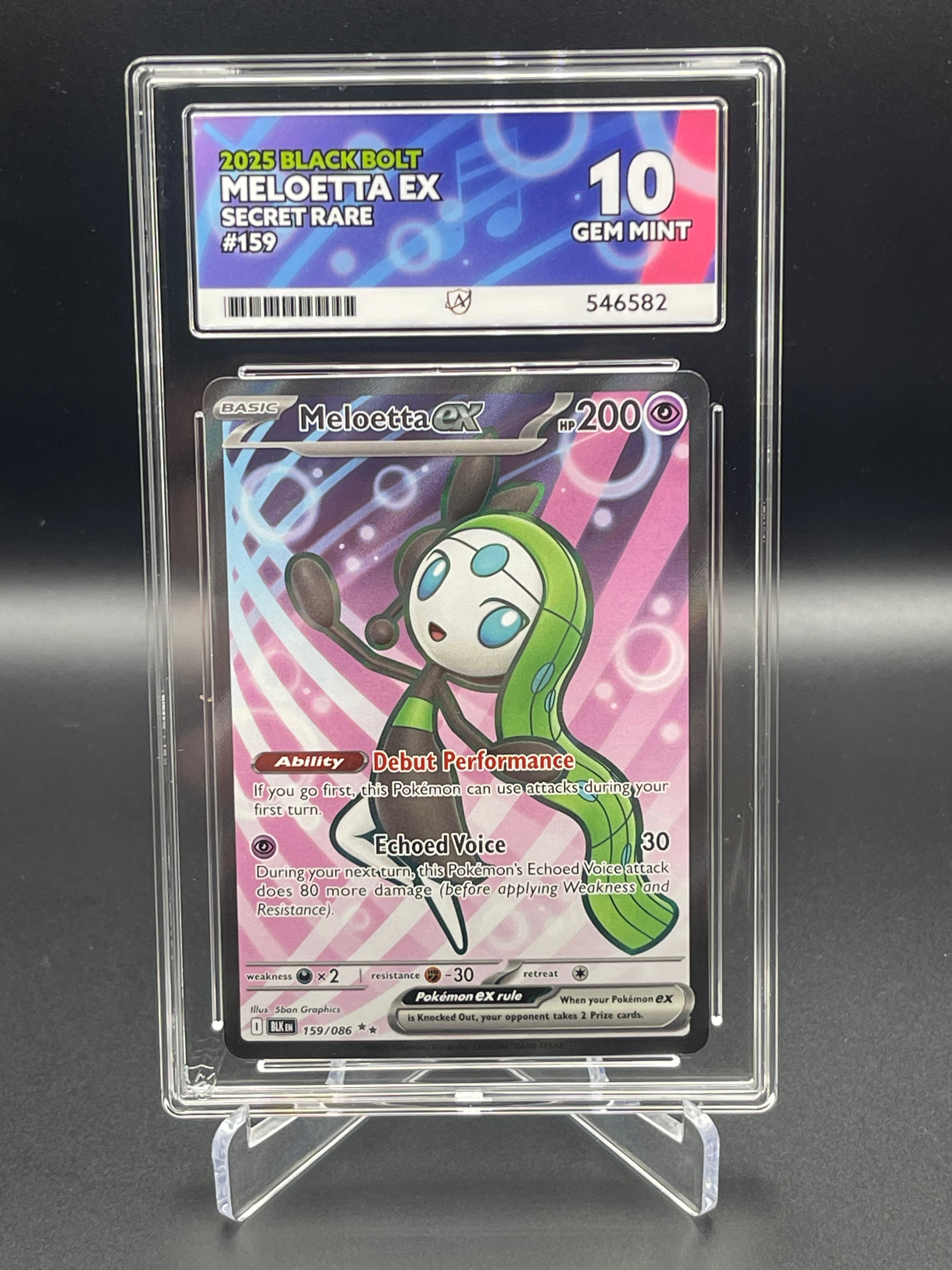 ACE GRADED 10 GEM MINT Meloetta ex 159/086