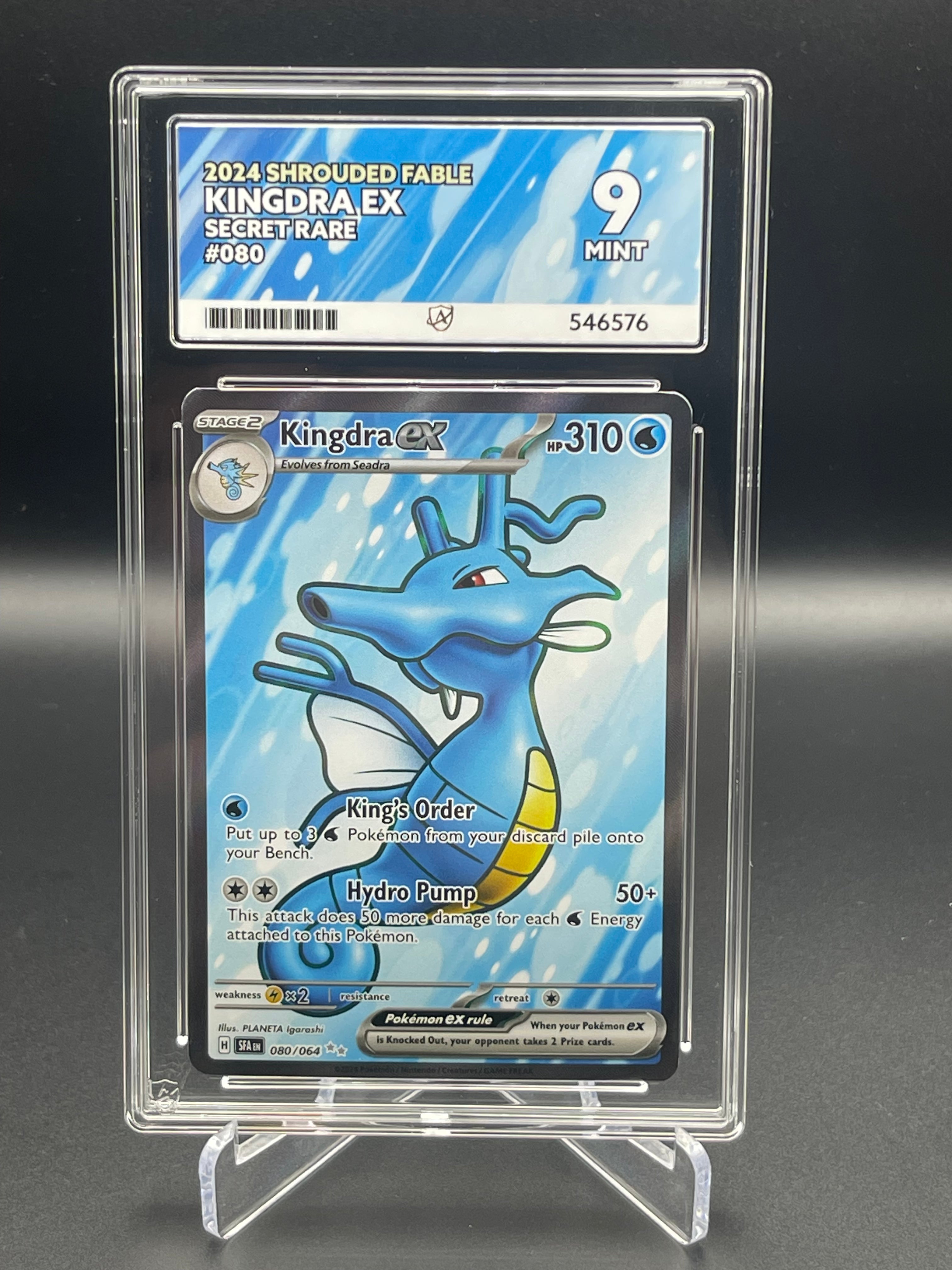 ACE GRADED 9 MINT Kingdra EX 080/064