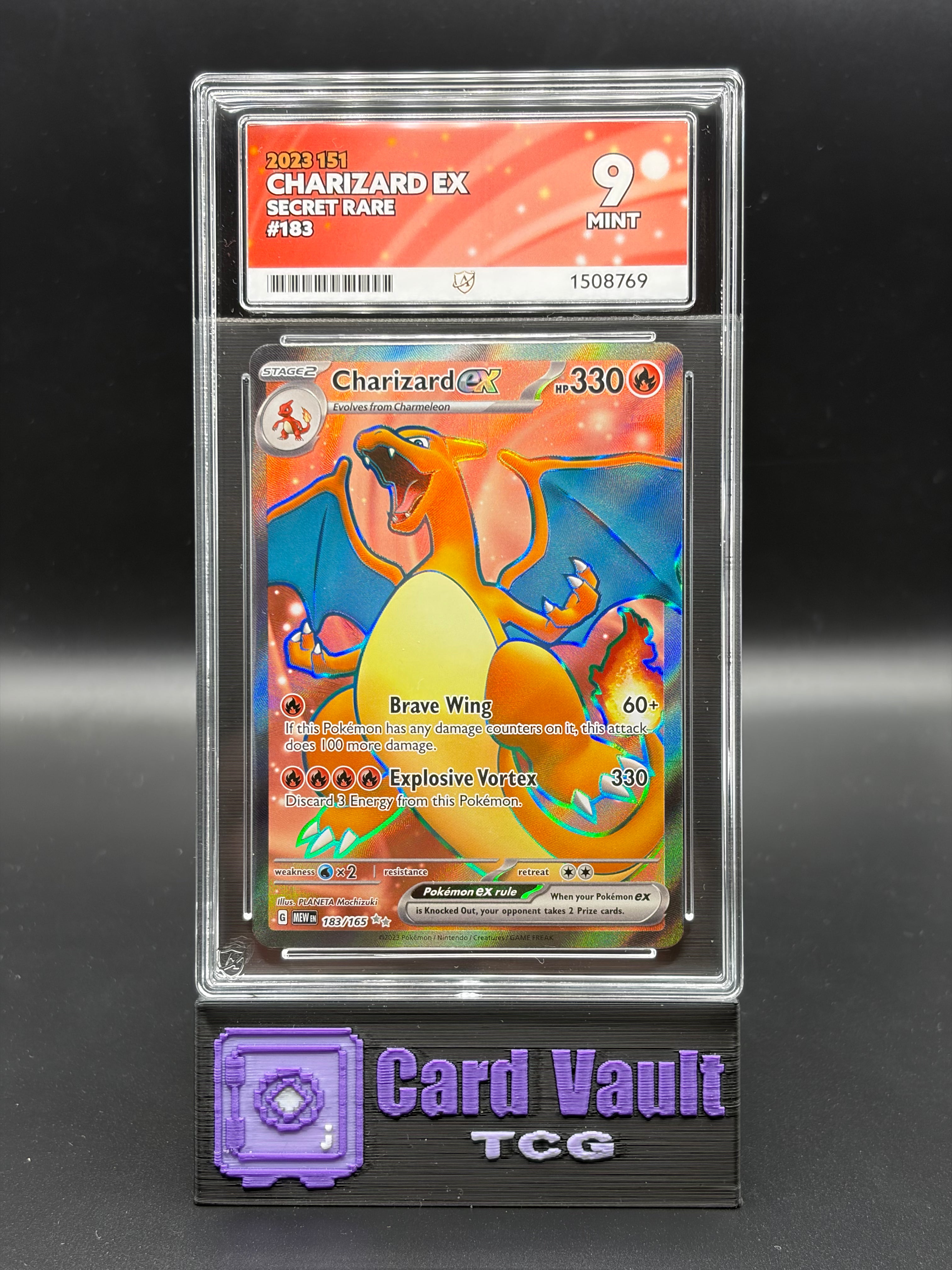 ACE GRADING 9 MINT Pokémon Charizard 151 183/165
