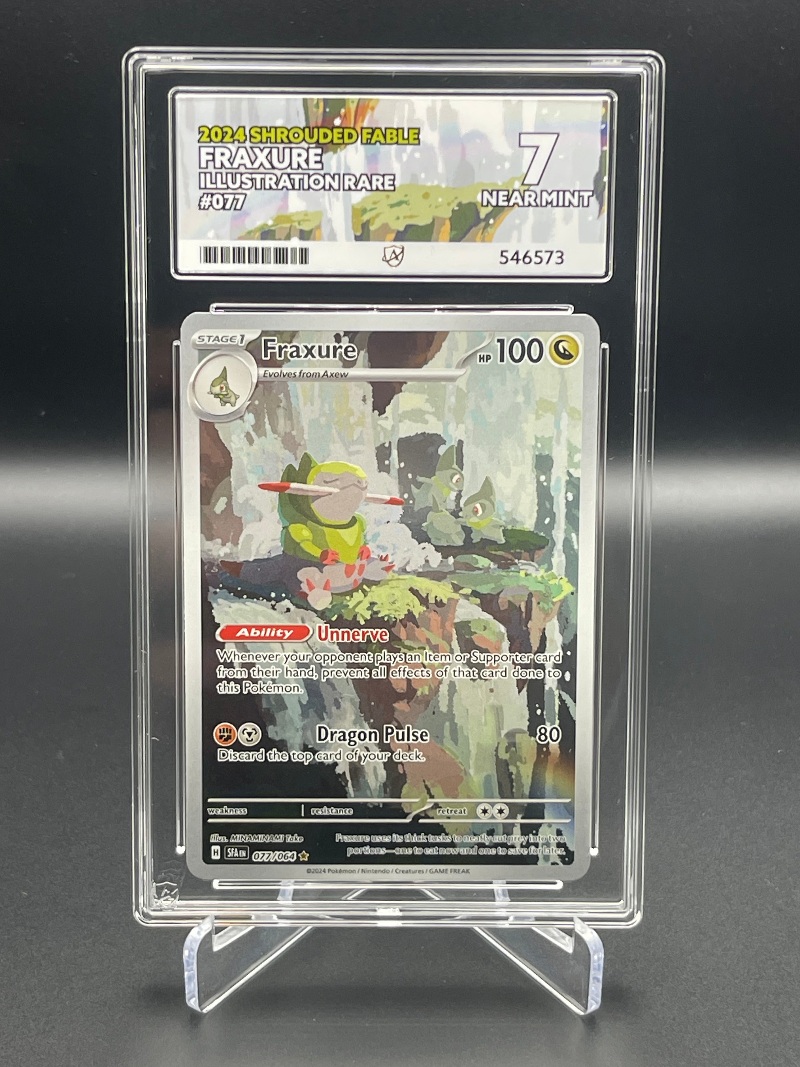 Ace graded 7 Near Mint Fraxure 077/064
