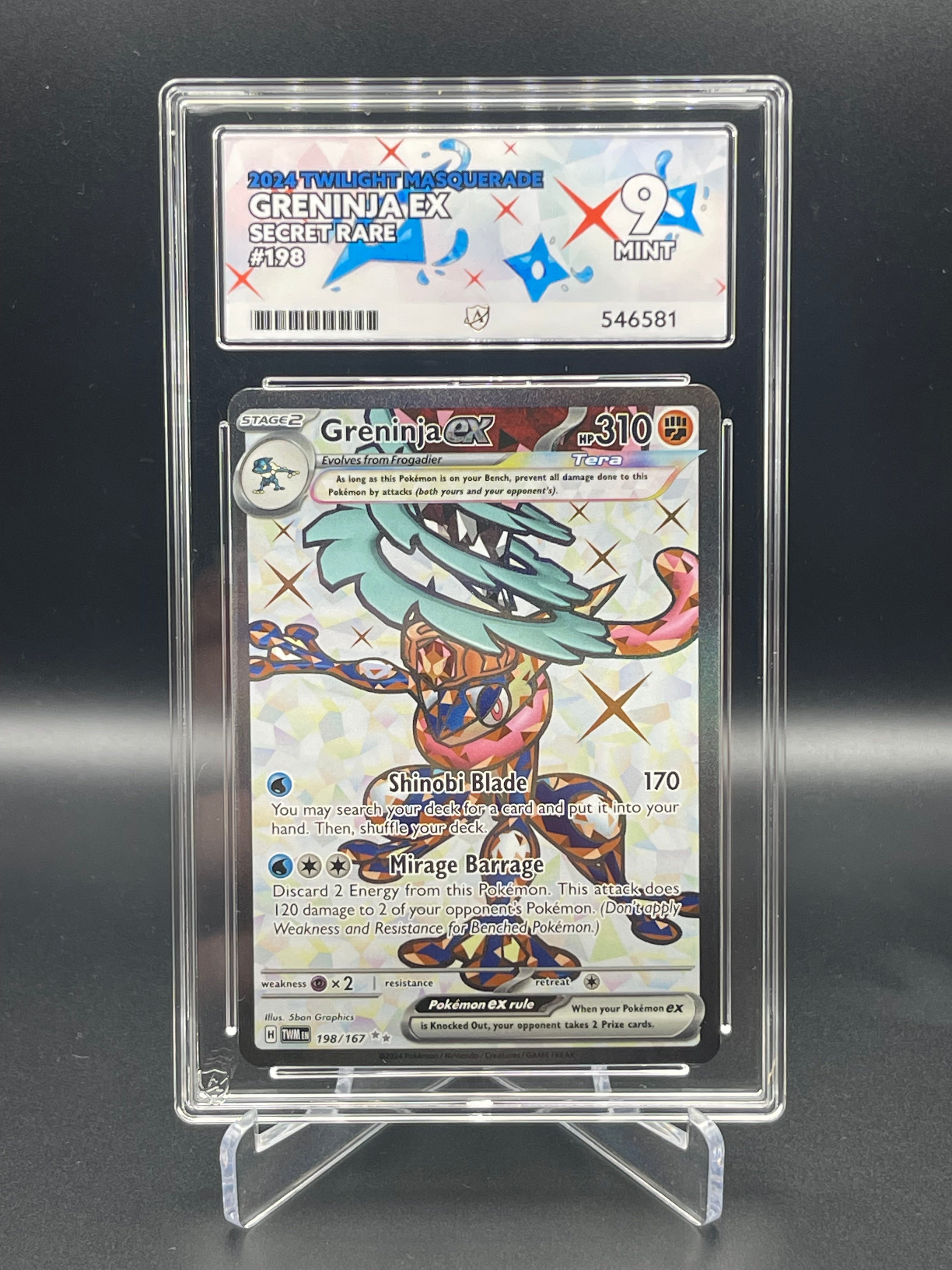 ACE GRADED 9 MINT GRENINJA 198/167