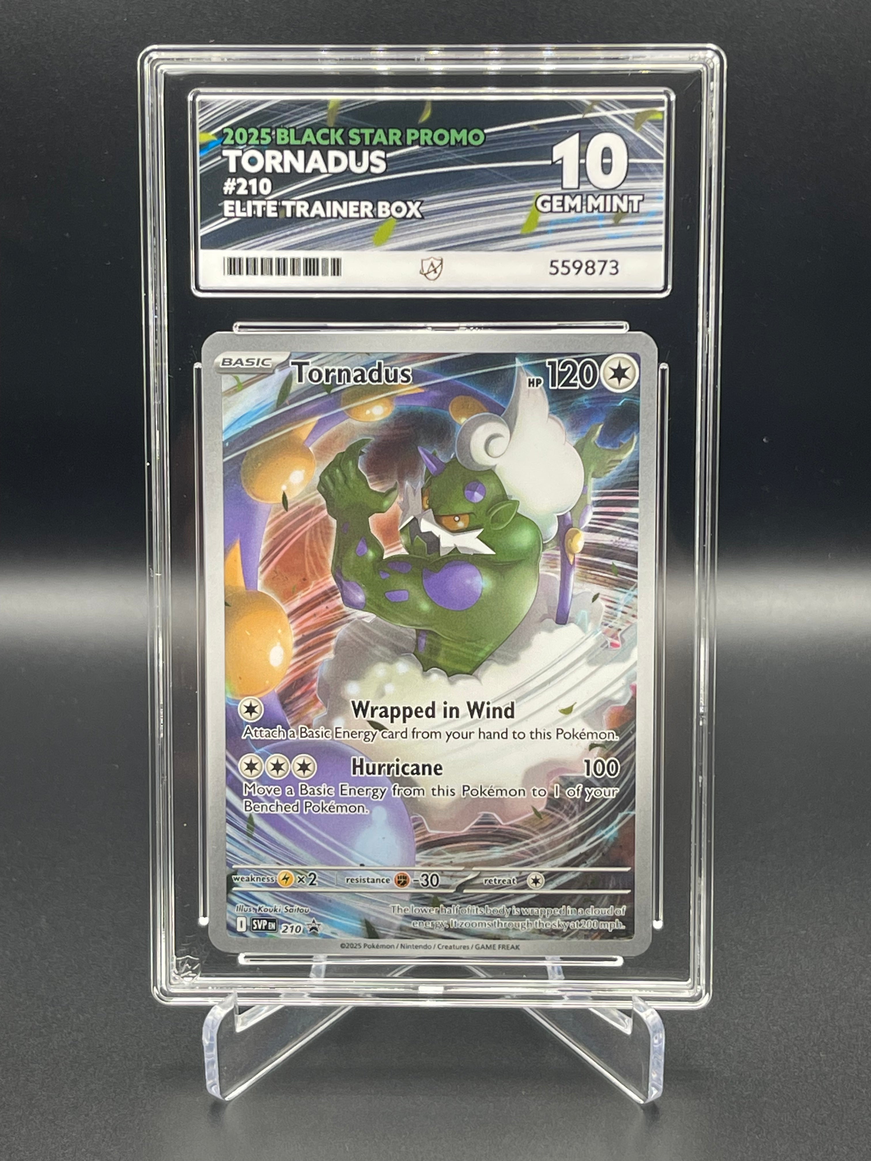 ACE GRADING 10 GEM MINT Tornadus SVP 210
