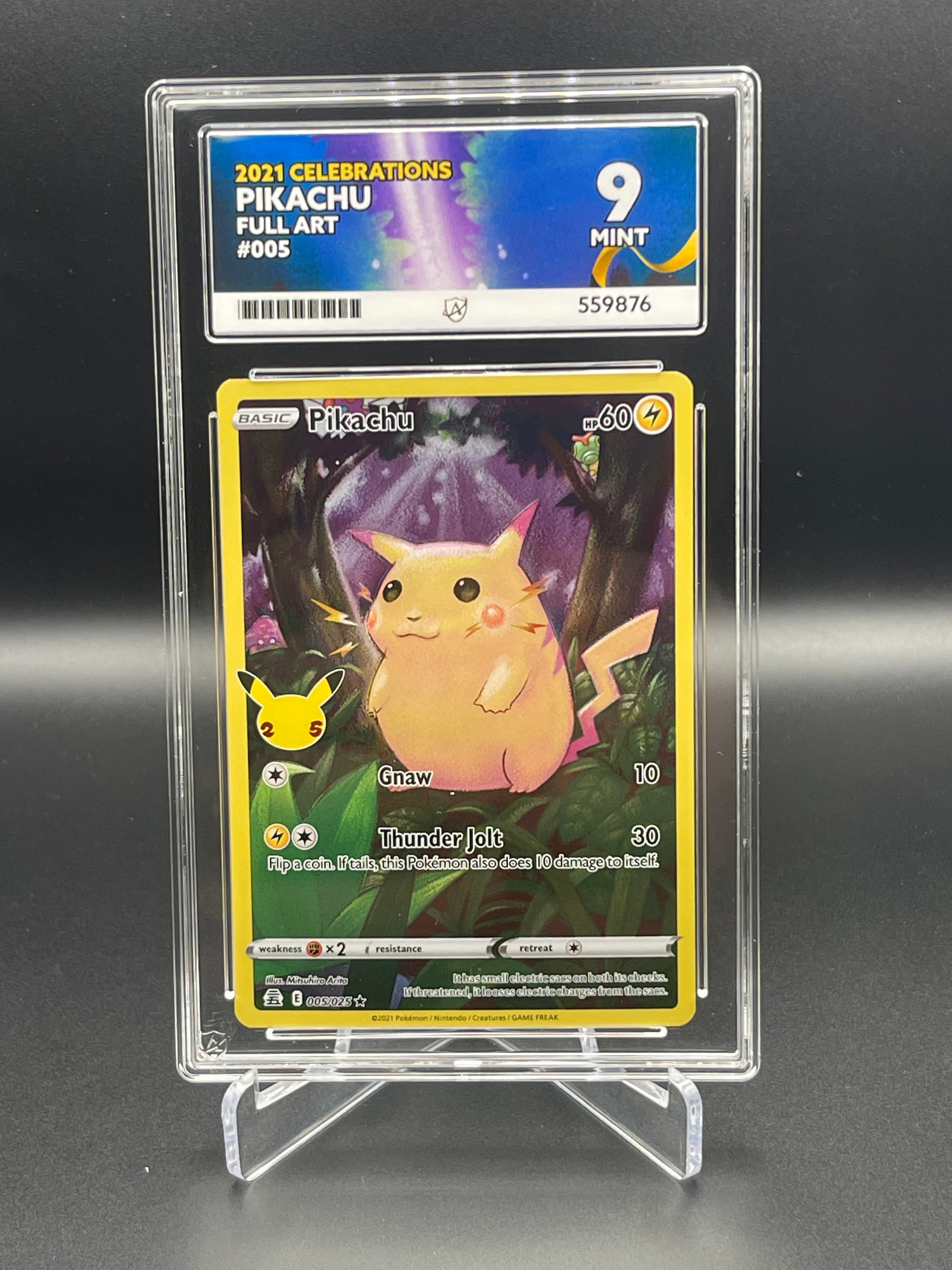 ACE GRADED 10 GEM MINT Pikachu 005/025