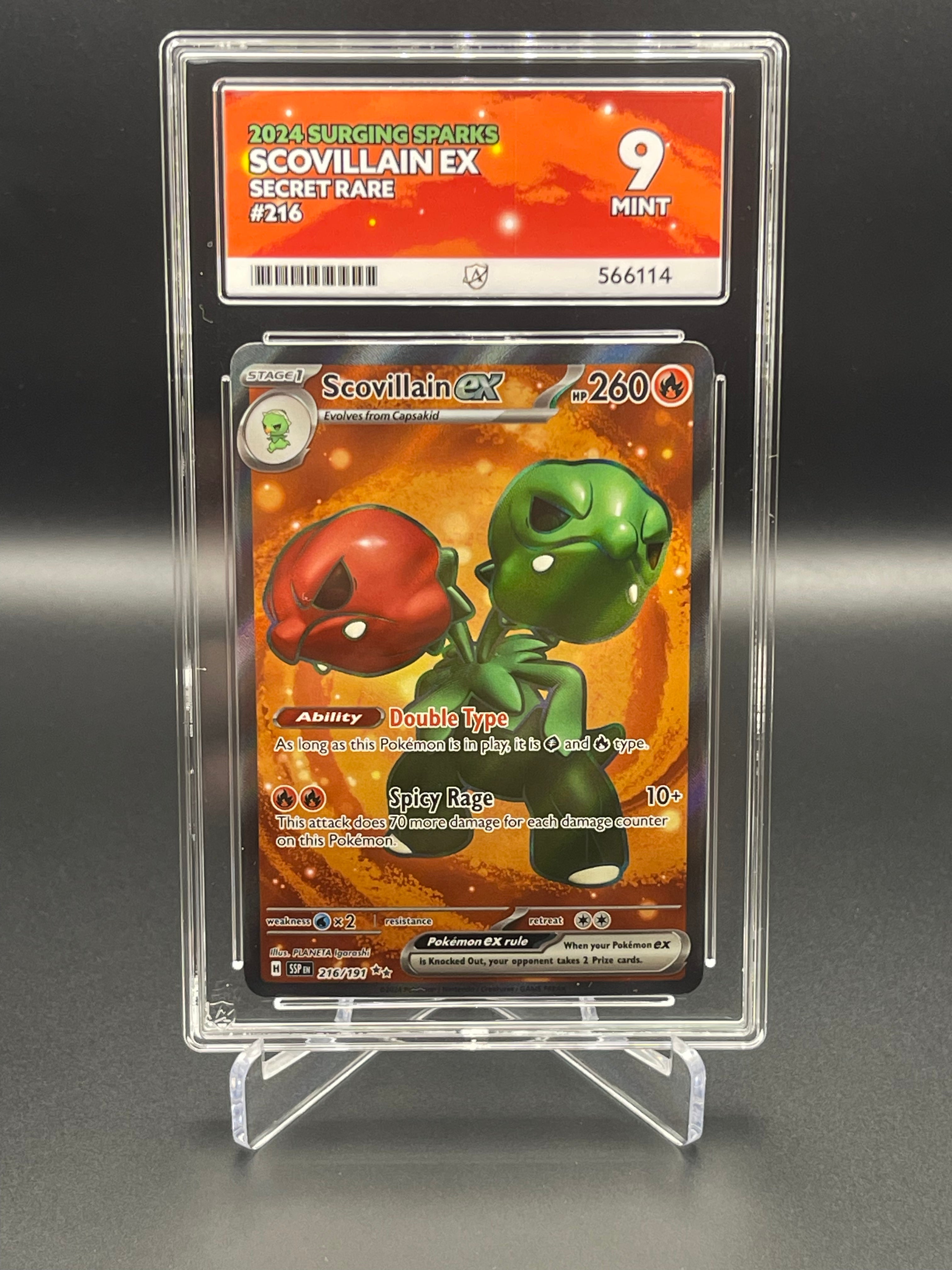 ACE GRADED 9 MINT Scovillian 216/191 Surging Sparks