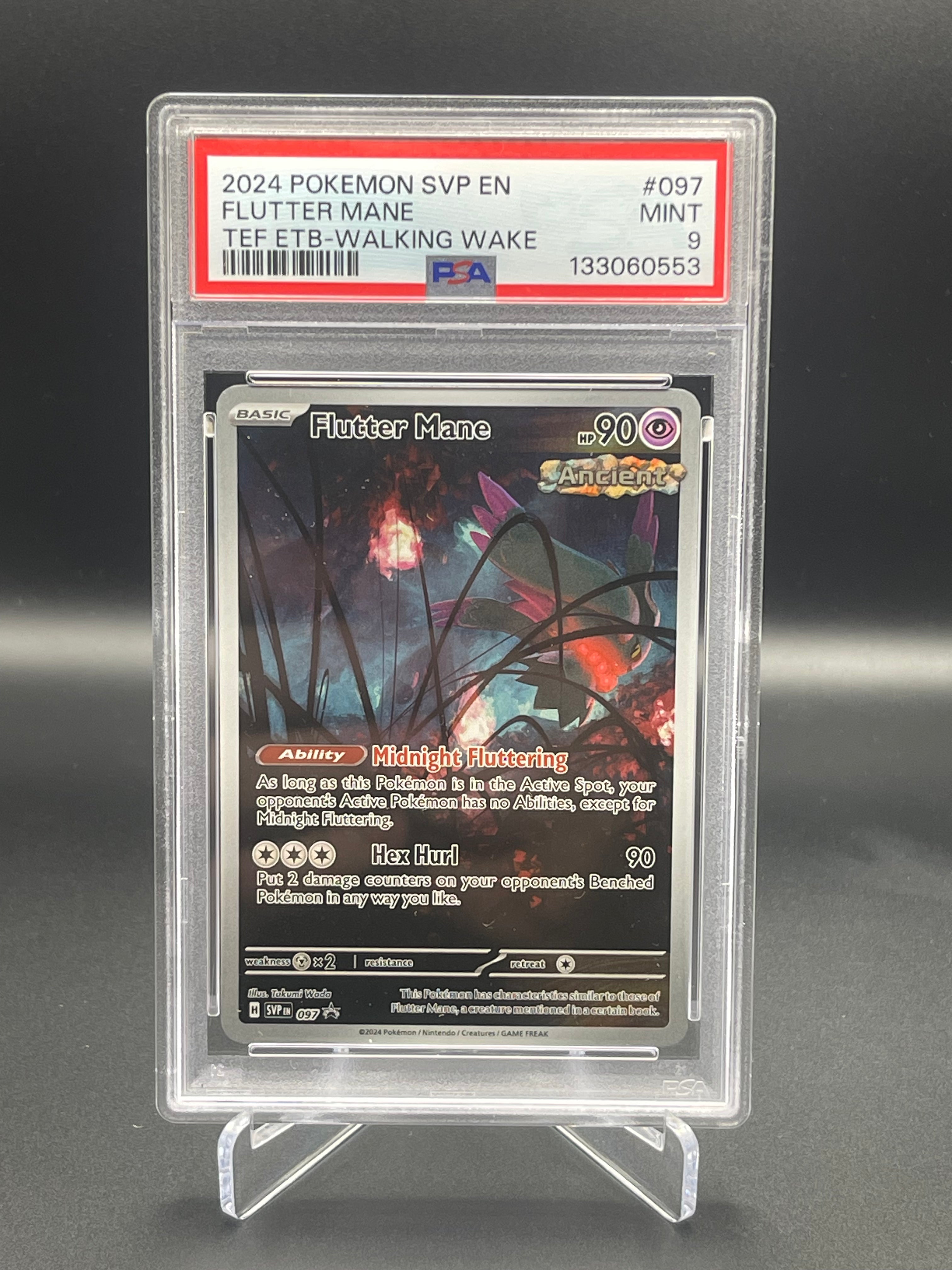 PSA 9 MINT Pokémon SVP 097 Flutter Mane
