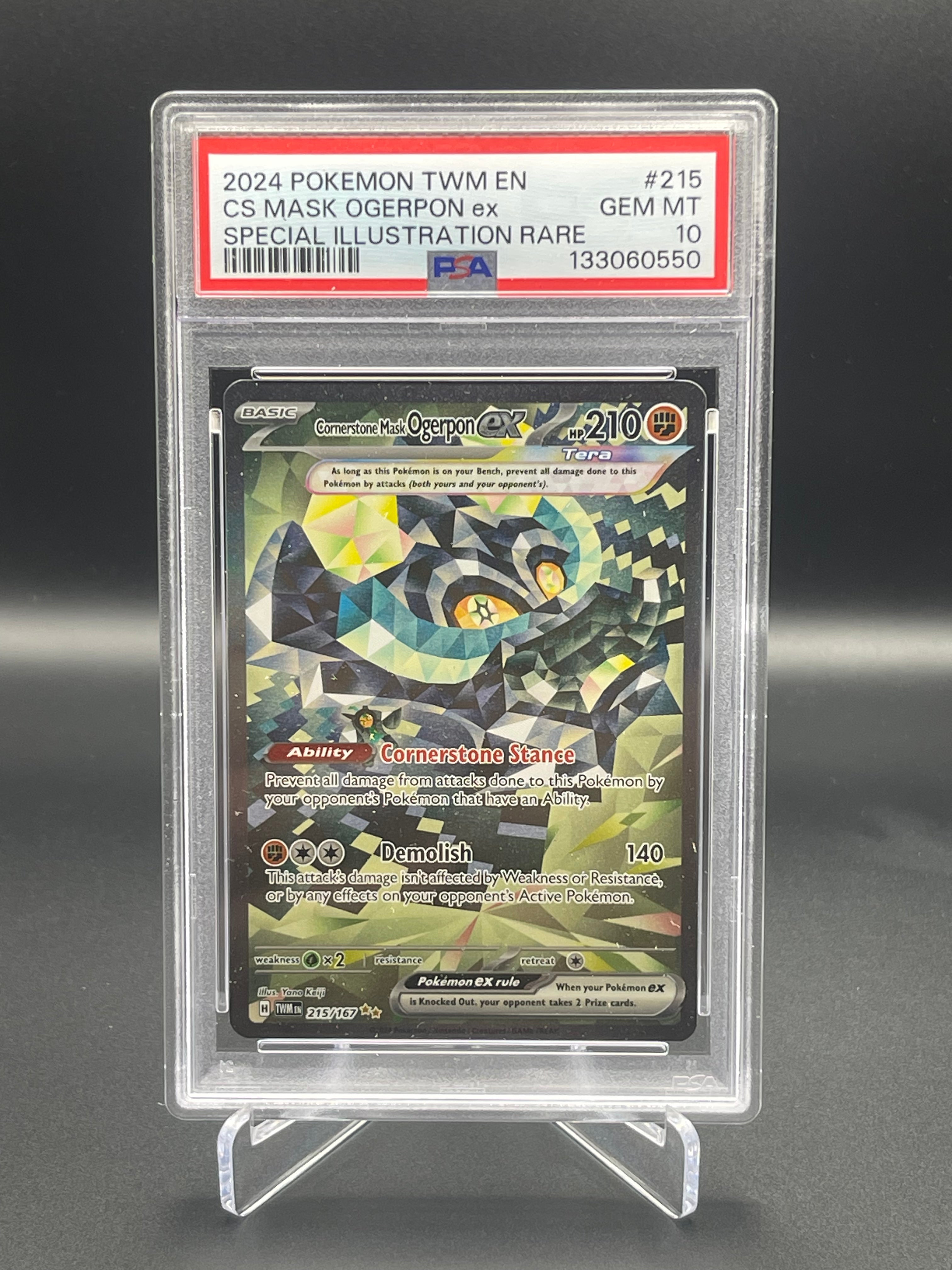 PSA 10 GEM MINT Cornerstone Mask Ogerpon ex 215/167