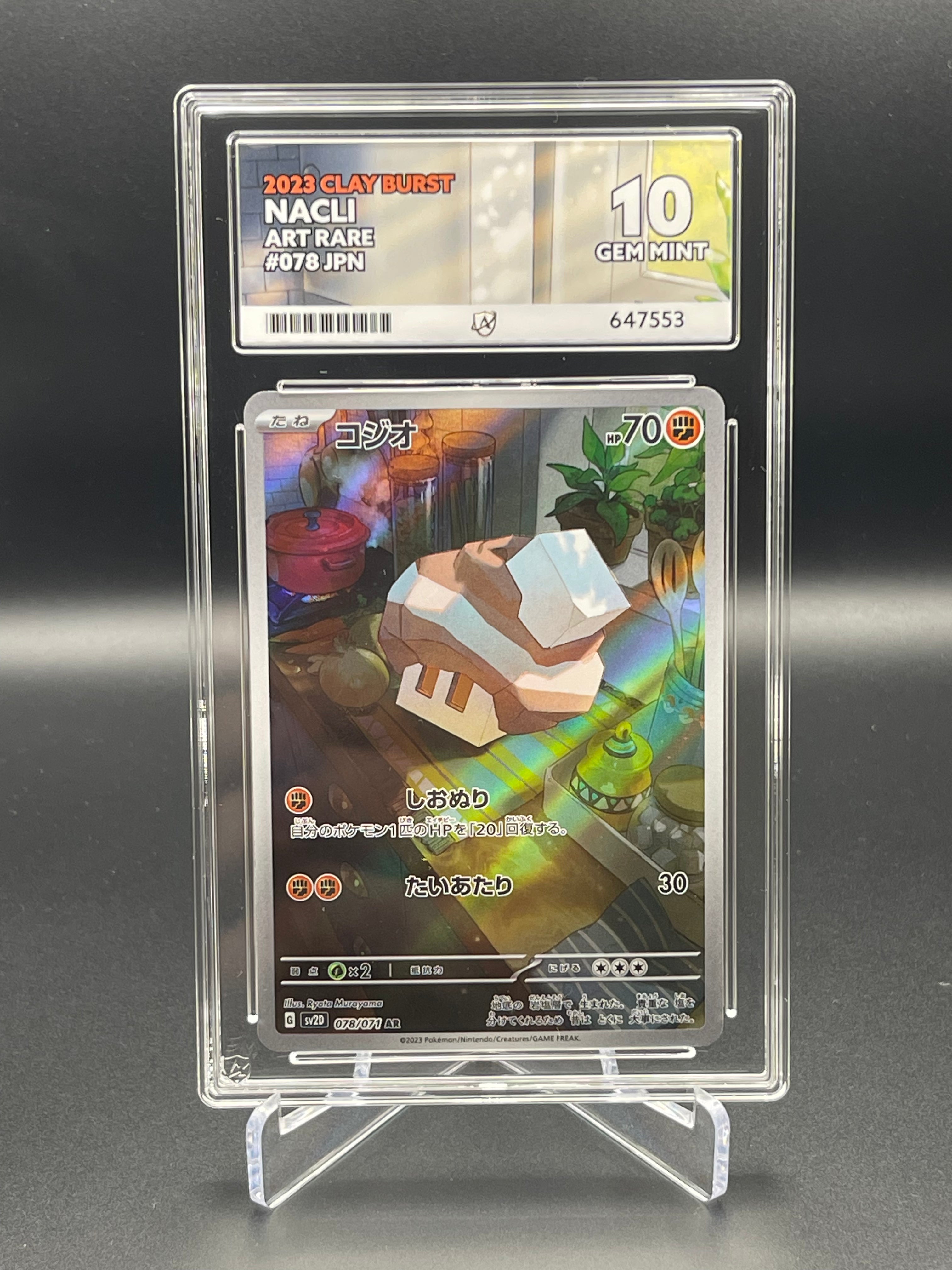 ACE GRADED 10 GEM MINT Pokémon Nacli 078/071