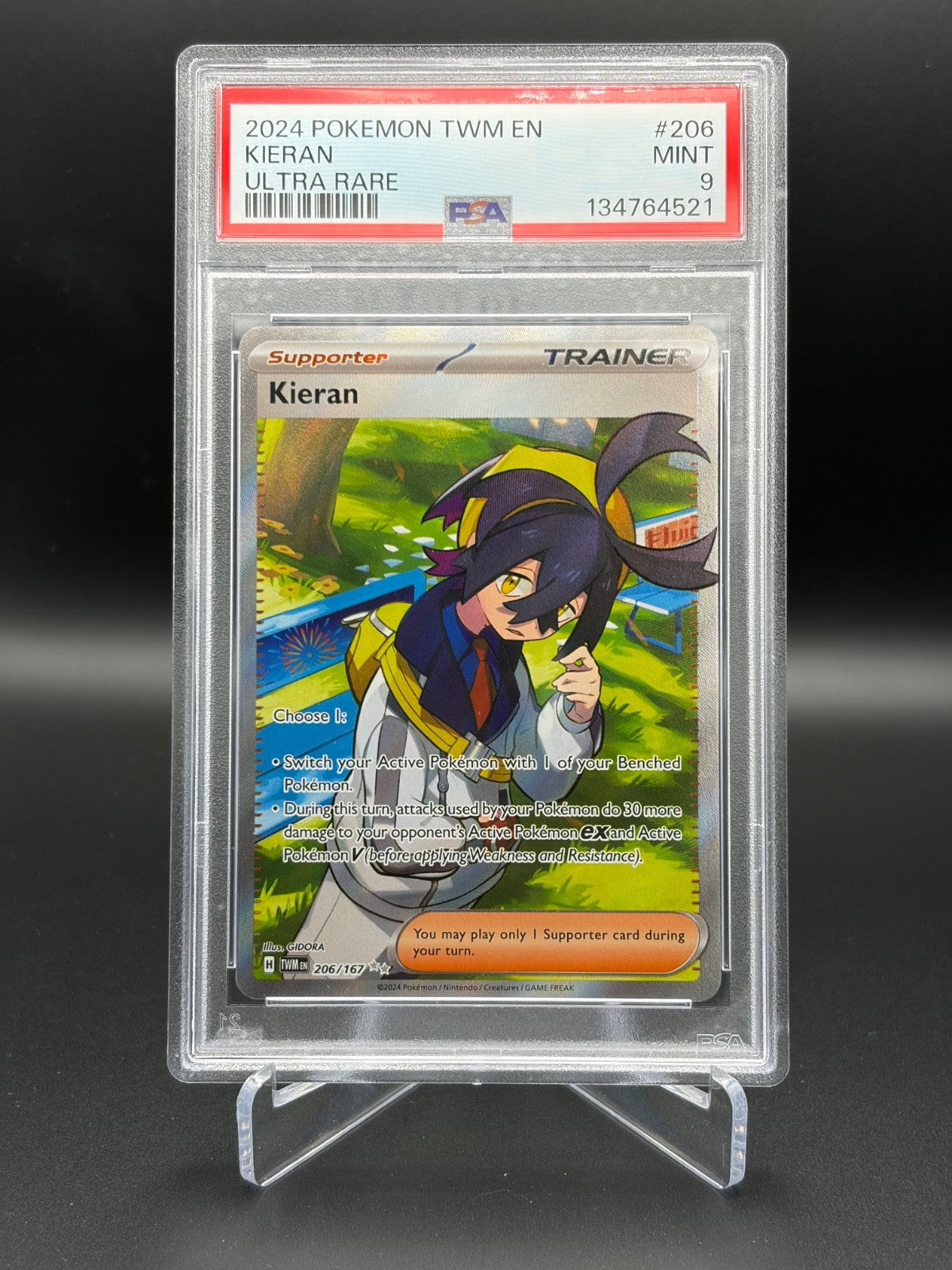 PSA 9 MINT Carmine 204/167 Pokémon Twilight Masquerade – Card Vault TCG